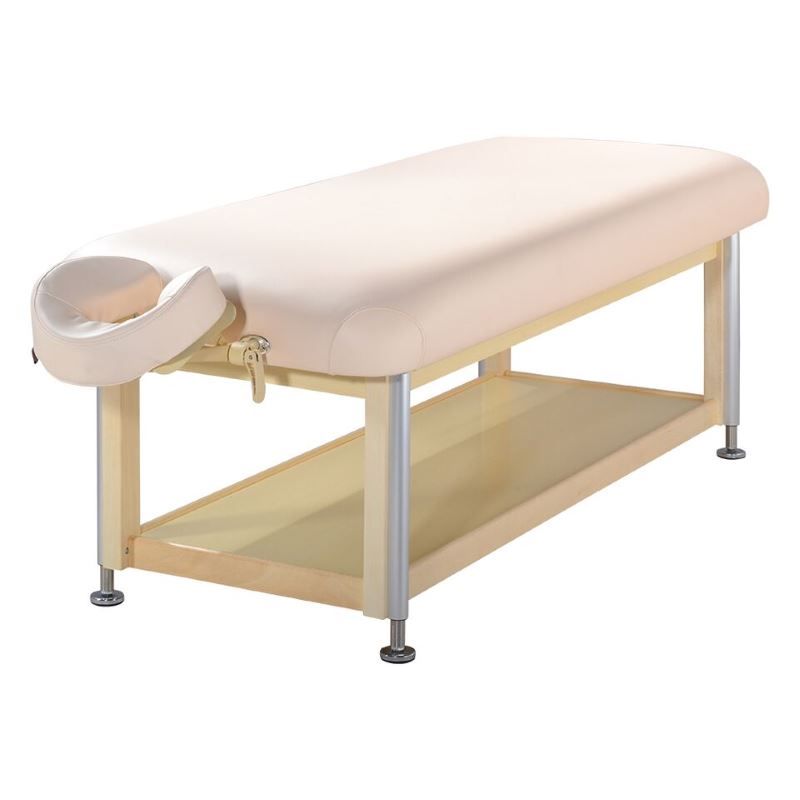 MasterMassage 30" Sheldon Hydraulic Stationary Massage Table Beauty Bed Beige