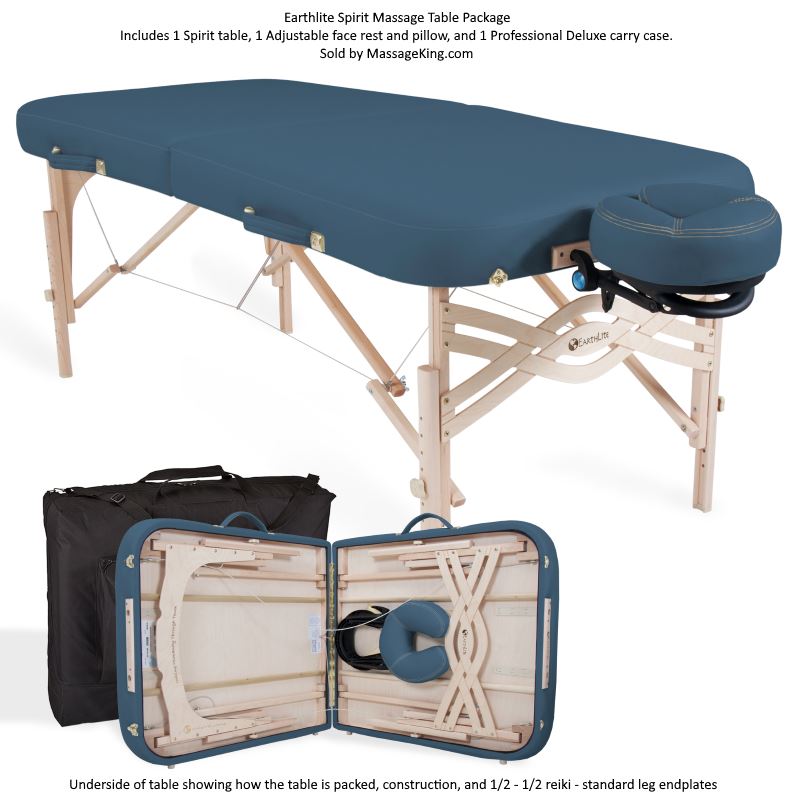 The Spirit represents Earthlite?s top of the line portable massage table. Precision crafted using Earthlite?s proprietary Jointless? formed beam technology and the finest, eco-friendly materials available.
