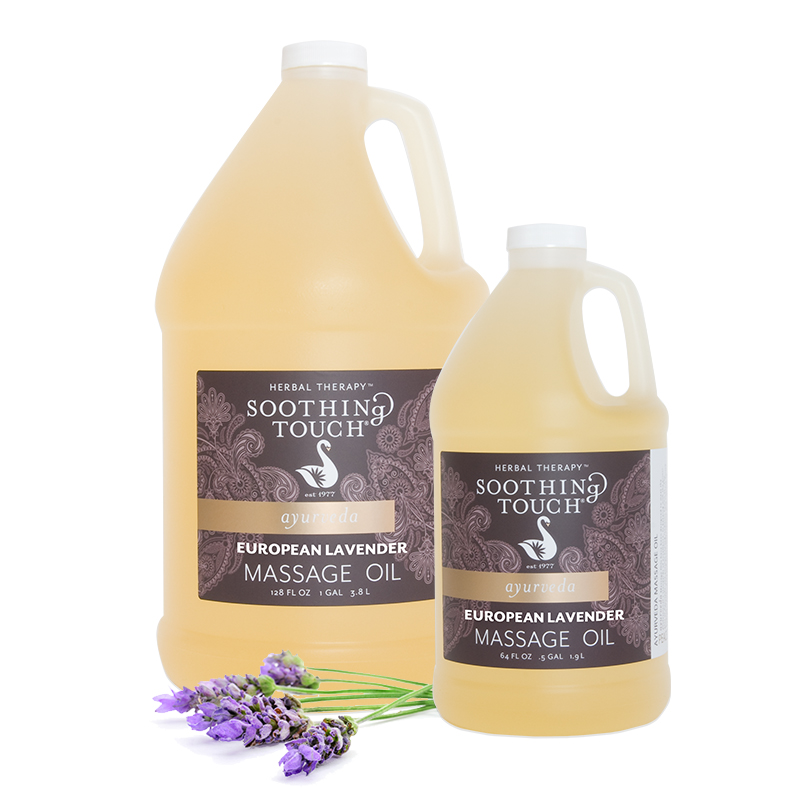Soothing Touch European Lavender Massage Oil 1/2 Gallon - <B><P>Lavender massage oil calming and relaxing scent.</b>