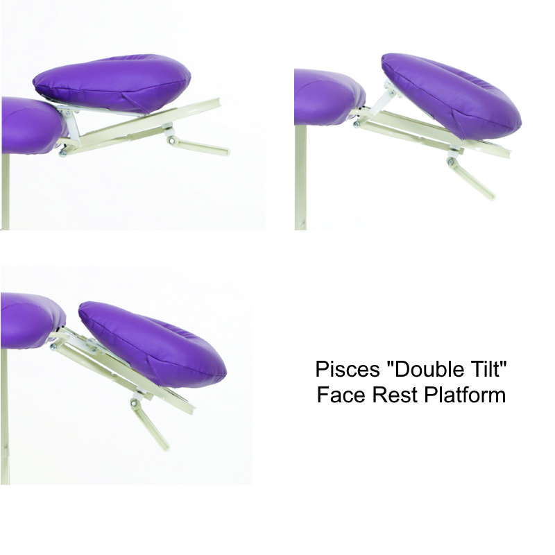 Pisces Double Tilt FaceRest - adjusts in angle and height.