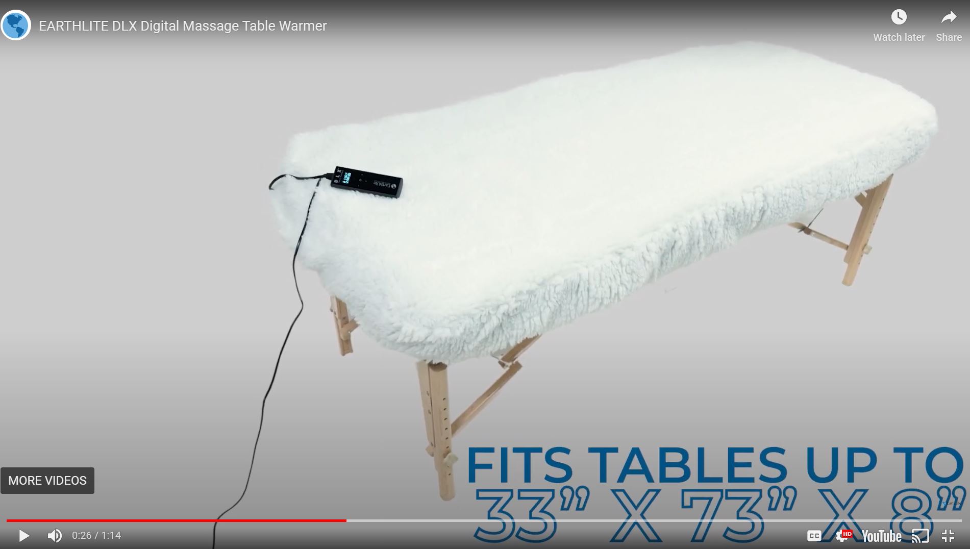 Video showing how to set up and use the Earthlite DLX table warmer.