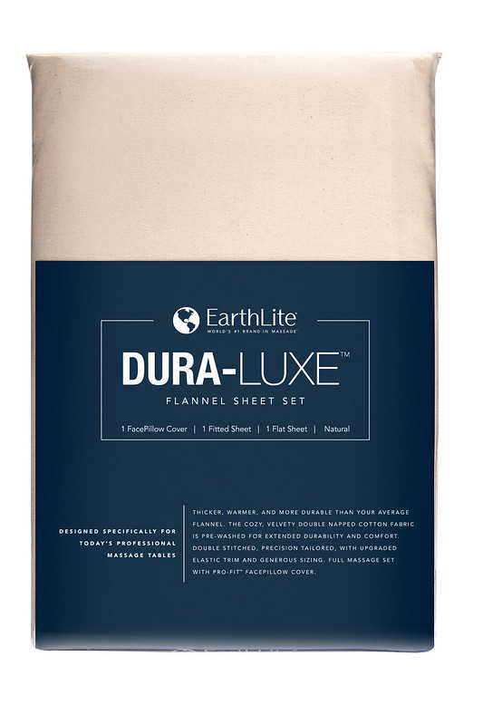 Dura-Luxe 3 piece flannel sheet set front in natural