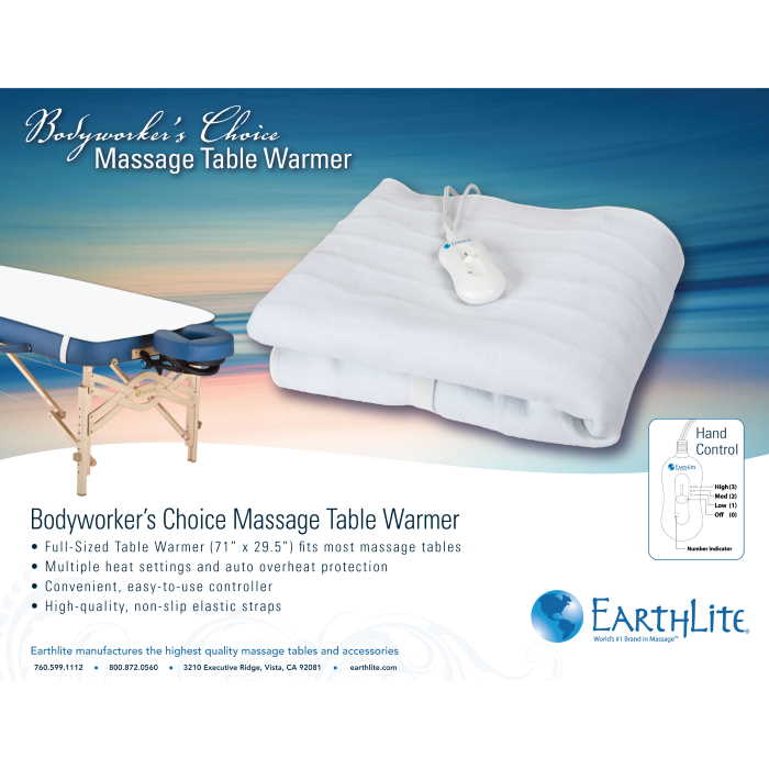 Bodyworkers Choice massage table warmer sell sheet