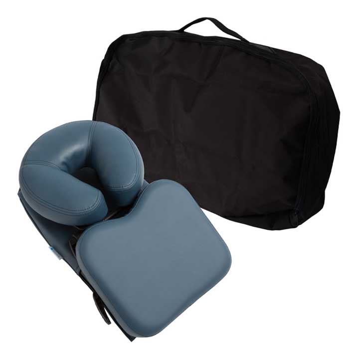 Earthlite TravelMate table top massage system folds neatly into its carry case.