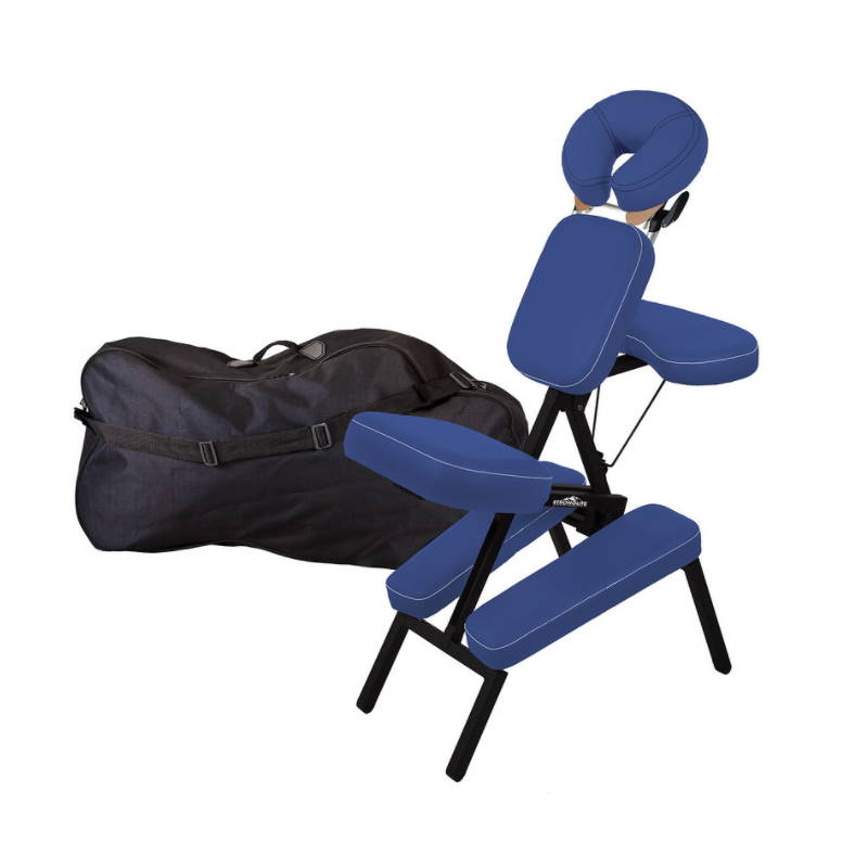 MicroLite portable massage chair package in Blue color
