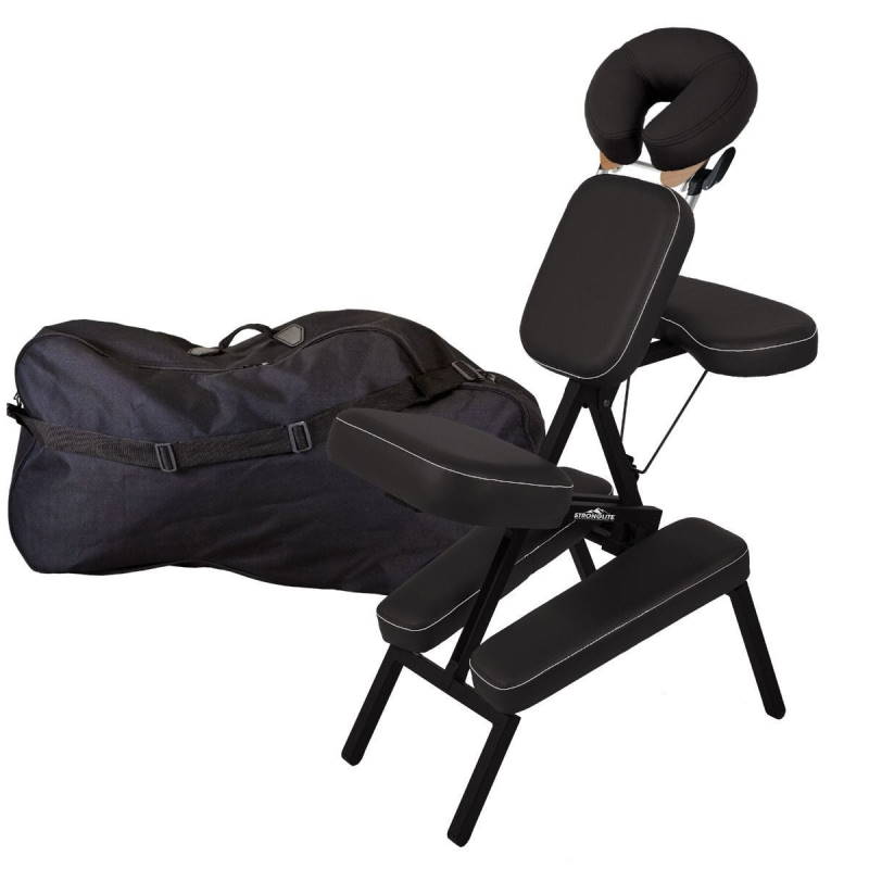 MicroLite portable massage chair package in Black color