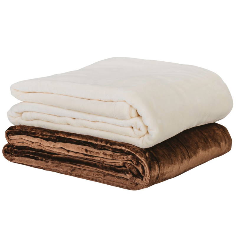 Order the warm Microfiber Fleece blanket. It's available in 2 colors. Earthlite brand.