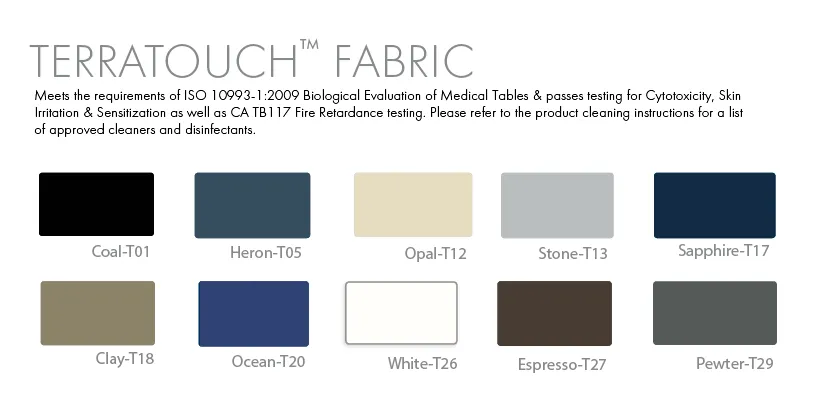 TerraTouch Upholstery Colors
