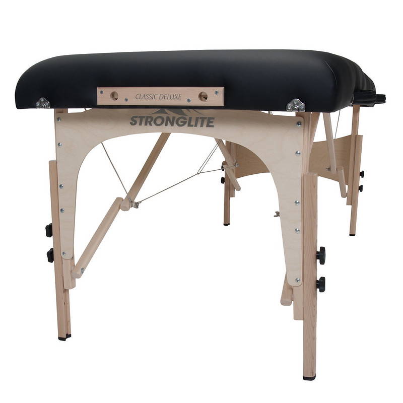 Classic Deluxe portable table showing the 1 reiki endplate and 1 standard endplate.