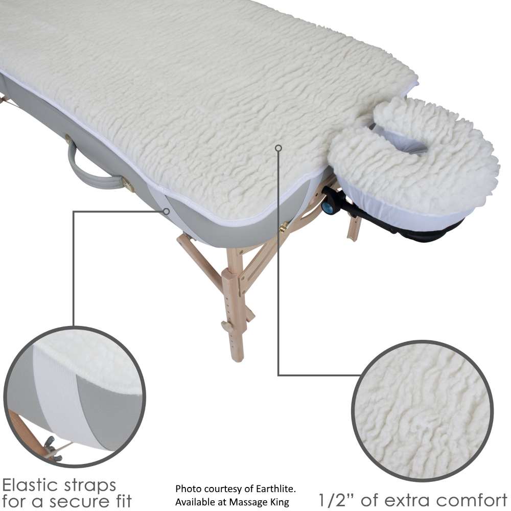 Image of massage table fleece pad set.